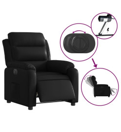 Fauteuil inclinable électrique Noir Similicuir