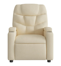 Fauteuil inclinable électrique Crème Tissu