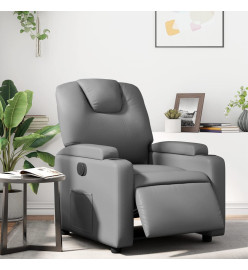 Fauteuil inclinable électrique Gris Similicuir