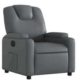 Fauteuil inclinable électrique Gris Similicuir