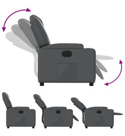 Fauteuil inclinable électrique Gris Similicuir