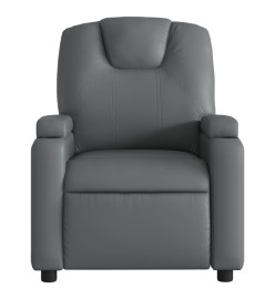 Fauteuil inclinable électrique Gris Similicuir