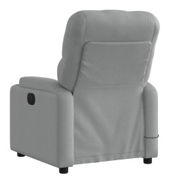 Fauteuil de massage inclinable électrique gris clair tissu