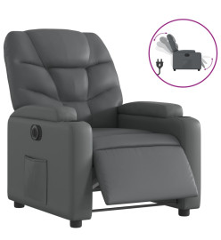 Fauteuil inclinable électrique Gris Similicuir