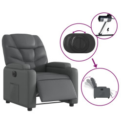 Fauteuil inclinable électrique Gris Similicuir