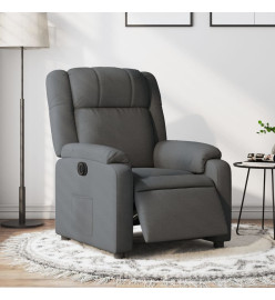 Fauteuil inclinable électrique Gris foncé Tissu