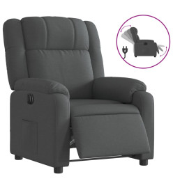 Fauteuil inclinable électrique Gris foncé Tissu