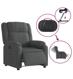 Fauteuil inclinable électrique Gris foncé Tissu