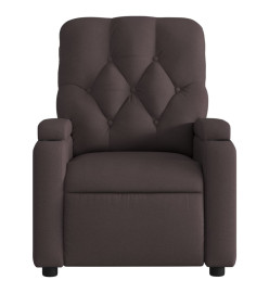 Fauteuil inclinable électrique Marron foncé Tissu