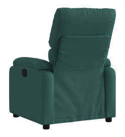 Fauteuil inclinable électrique Vert foncé Tissu