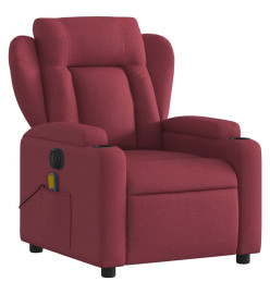 Fauteuil de massage inclinable électrique Rouge bordeaux Tissu