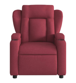 Fauteuil de massage inclinable électrique Rouge bordeaux Tissu