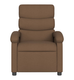 Fauteuil inclinable électrique Marron Tissu