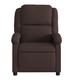 Fauteuil de massage inclinable électrique Marron foncé Tissu