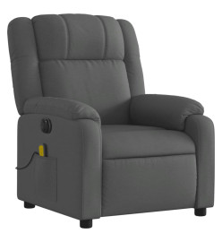 Fauteuil inclinable de massage électrique gris foncé tissu