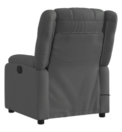 Fauteuil inclinable de massage électrique gris foncé tissu