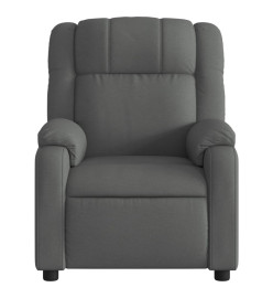 Fauteuil inclinable de massage électrique gris foncé tissu