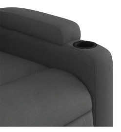 Fauteuil inclinable électrique Gris foncé Tissu