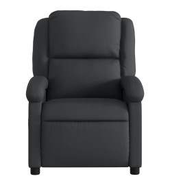 Fauteuil de massage inclinable électrique noir cuir véritable