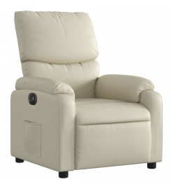 Fauteuil inclinable électrique Crème Similicuir