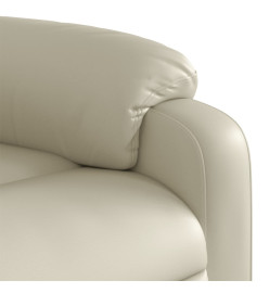 Fauteuil inclinable électrique Crème Similicuir