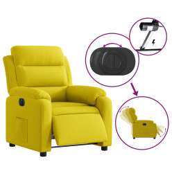 Fauteuil inclinable électrique jaune velours