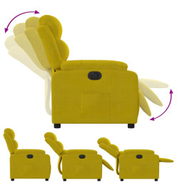 Fauteuil inclinable électrique jaune velours