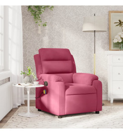 Fauteuil de massage inclinable rouge bordeaux velours