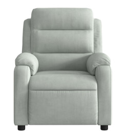 Fauteuil inclinable gris clair velours