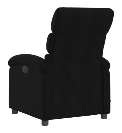 Fauteuil de massage inclinable électrique Noir Tissu