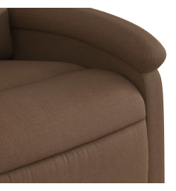 Fauteuil inclinable électrique Marron Tissu