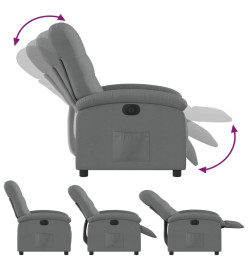 Fauteuil inclinable électrique Gris foncé Tissu