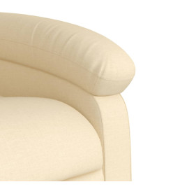 Fauteuil inclinable électrique Crème Tissu