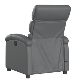 Fauteuil de massage inclinable électrique gris similicuir