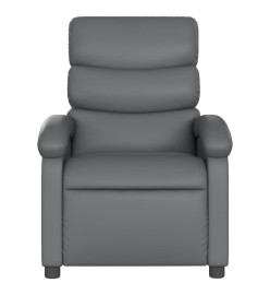 Fauteuil de massage inclinable électrique gris similicuir