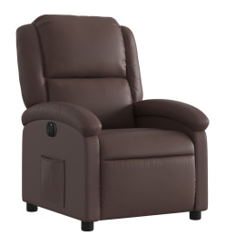 Fauteuil inclinable électrique Marron Similicuir