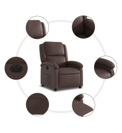 Fauteuil inclinable électrique Marron Similicuir