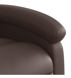 Fauteuil inclinable électrique Marron Similicuir