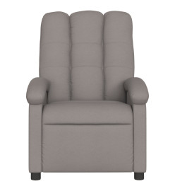 Fauteuil de massage inclinable électrique Taupe Tissu