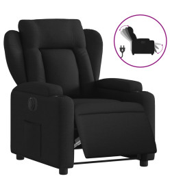 Fauteuil inclinable électrique Noir Tissu