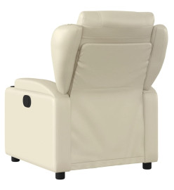 Fauteuil inclinable électrique Crème Similicuir