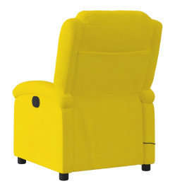 Fauteuil inclinable de massage électrique jaune velours