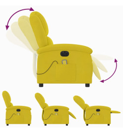 Fauteuil inclinable de massage électrique jaune velours