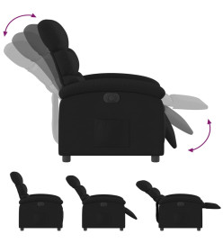 Fauteuil inclinable électrique Noir Tissu