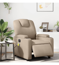 Fauteuil de massage inclinable électrique cappuccino similicuir