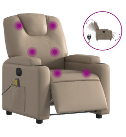 Fauteuil de massage inclinable électrique cappuccino similicuir