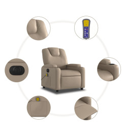 Fauteuil de massage inclinable électrique cappuccino similicuir