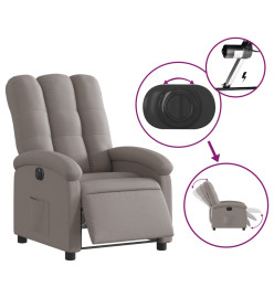 Fauteuil inclinable électrique Taupe Tissu