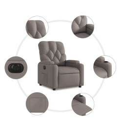 Fauteuil inclinable électrique Taupe Tissu