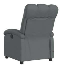 Fauteuil inclinable de massage électrique gris foncé tissu